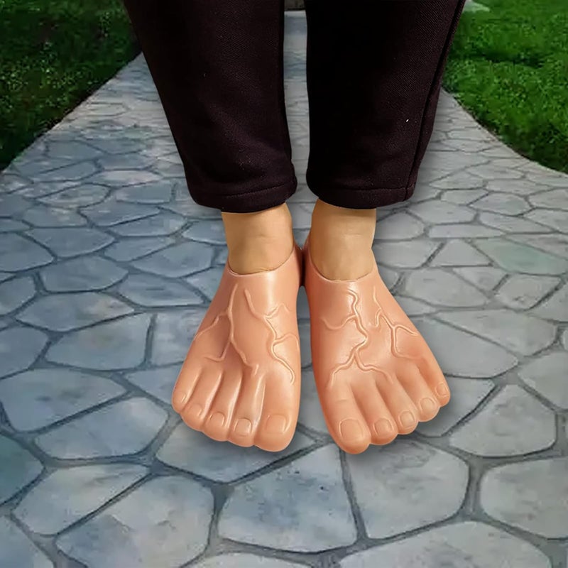 HELVAK White Elephant Gifts For Aduls Christmas Gag Gifts Funny Slippers Feet slippers Jumbo Funny Bare Feet Hobbit Feet Costume Accessories Gag Gifts for Kids and Adult - Image 5